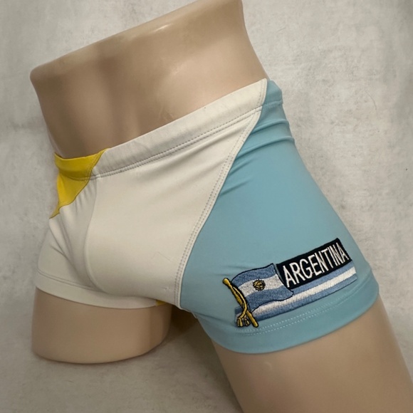 Pistol Pete Argentina Square Cut Swimsuit Medium 32-40" waist Gently worn - Picture 2 of 5